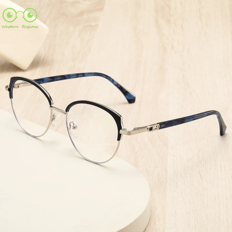 Nuevas gafas anti-azules de moda para actividades al aire libre para mujer con miopía que pueden combinar con la versión coreana de montura de gafas de ácido acético