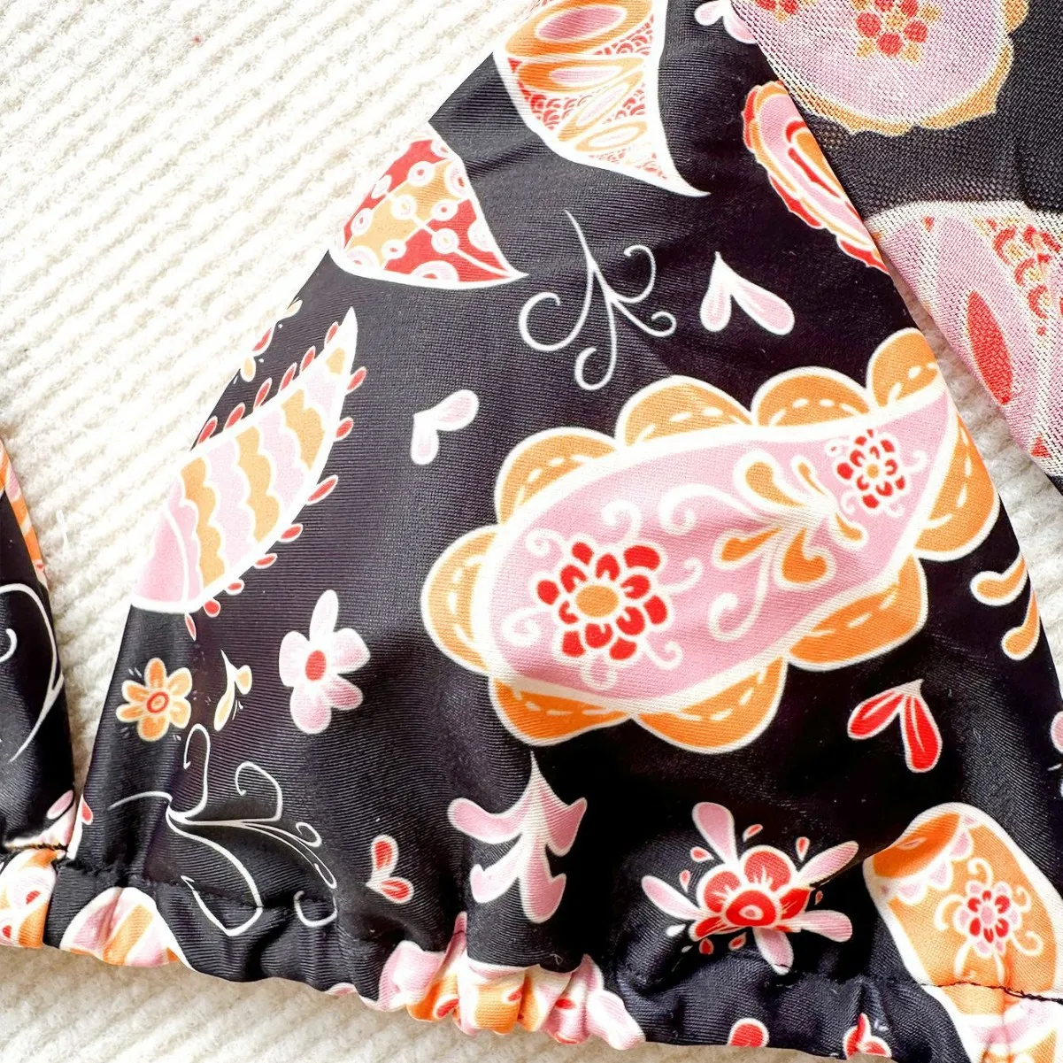 ثلاث قطع البيكينيات النساء 2025 جديد طباعة حبال مثير عالية الخصر ملابس الصيف Tankini ملابس الشاطئ ثوب السباحة للإناث