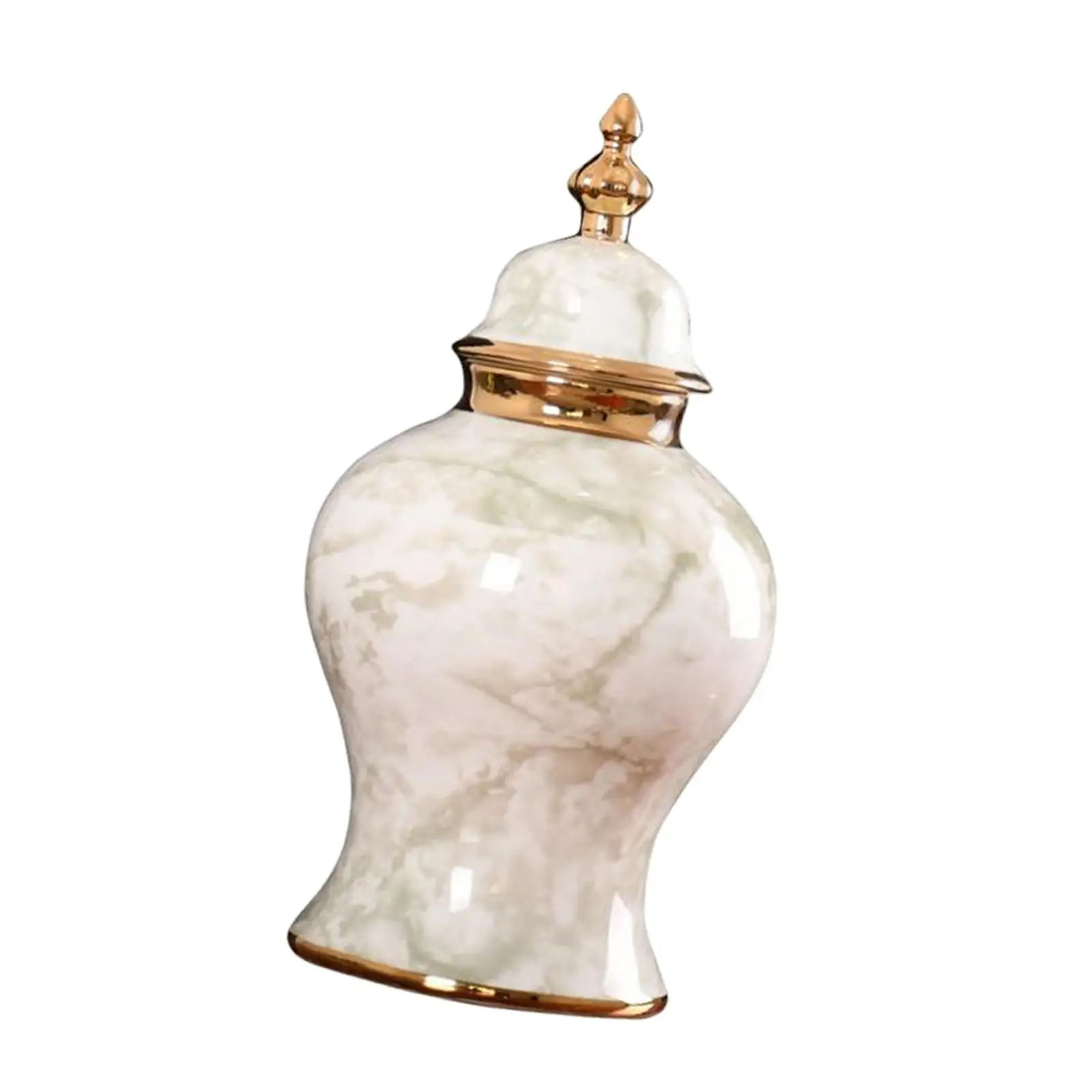 Ceramic Ginger Jar Traditional Porcelain Storage Jar for Bedroom Office Desk