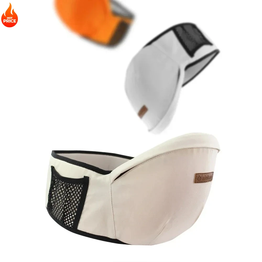 AIEBAO Multifunctional Baby Carrier Adjustable Hipseat Waist Support Ergonomic Design for Infant Walking Comfort CPC Certified