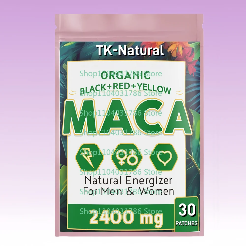 30 Patches Maca Root Transdermal Patches for Women & Men With Red, Yellow Maca Support Energy