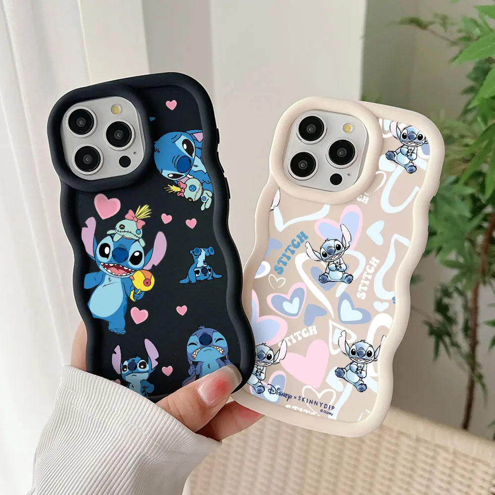 Funny cute Stitch Disney Phone Case For Xiaomi Redmi Note 8 9 9S 10 10S 11 12 13 Pro Plus 4G 5G Candy Color Soft TPU Back Cover