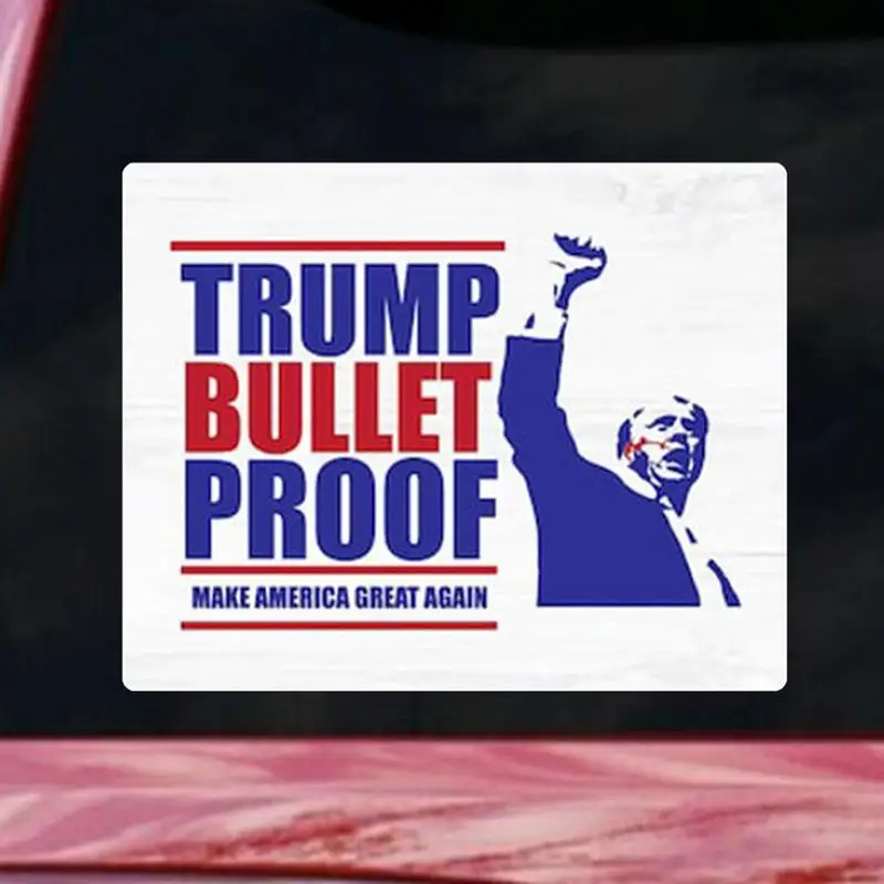 1pcs Trump Fight Stickers Decals DonaldTrump 2024 Survived Shot At Election Rally Waterproof Stickers for Car Motorcycle Laptop