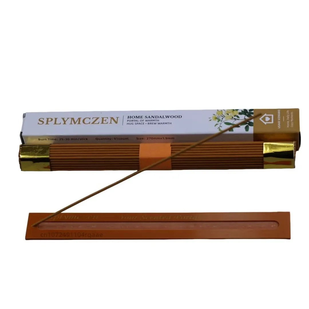 91 Sticks Natural Calendula Dye Sandalwood Incense Rich Aroma, No Wood Core(100g) for Home Fragrance & Meditation Relaxation