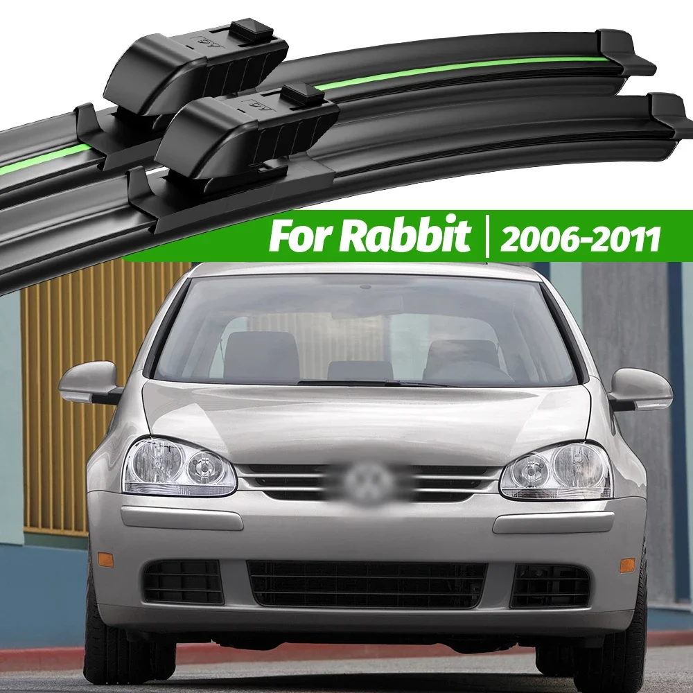 

For Volkswagen VW Rabbit 2006-2011 2pcs Front Windshield Wiper Blades 2007 2008 2009 2010 Windscreen Window Accessories