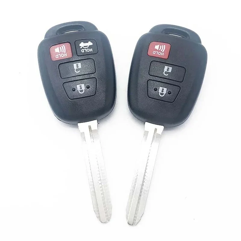 Remote Car Key Shell Case Fob For Toyota CAMRY Corolla Tundra Pruis With TOY43 Blade 2/3/4 Buttons