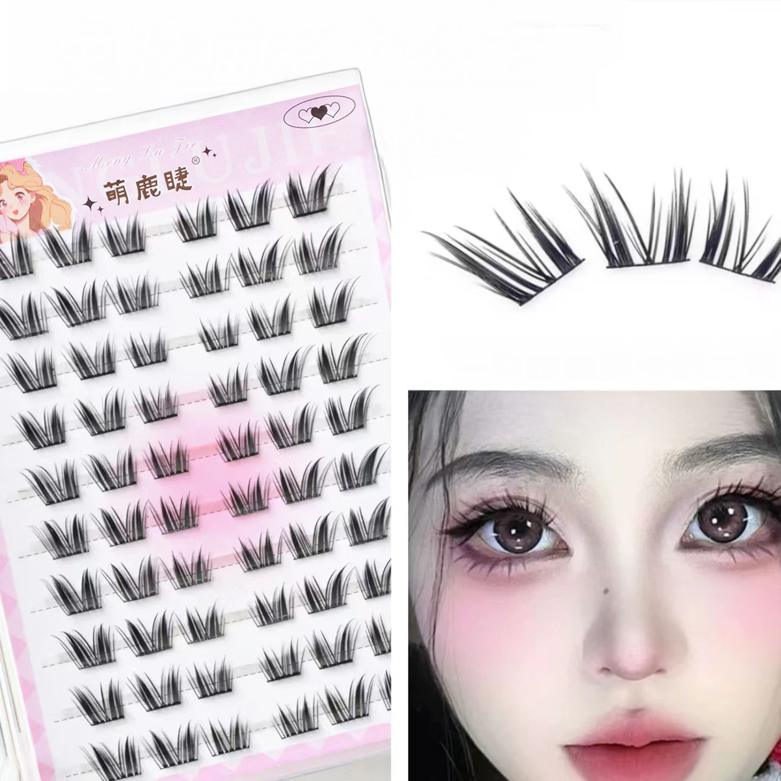 1/box Koreanische Nerz Falsche Wimpern Natürliche Russische 3D Einzelne Wimpern Verlängerung Cluster Make-Up-Tool großhandel wimpern