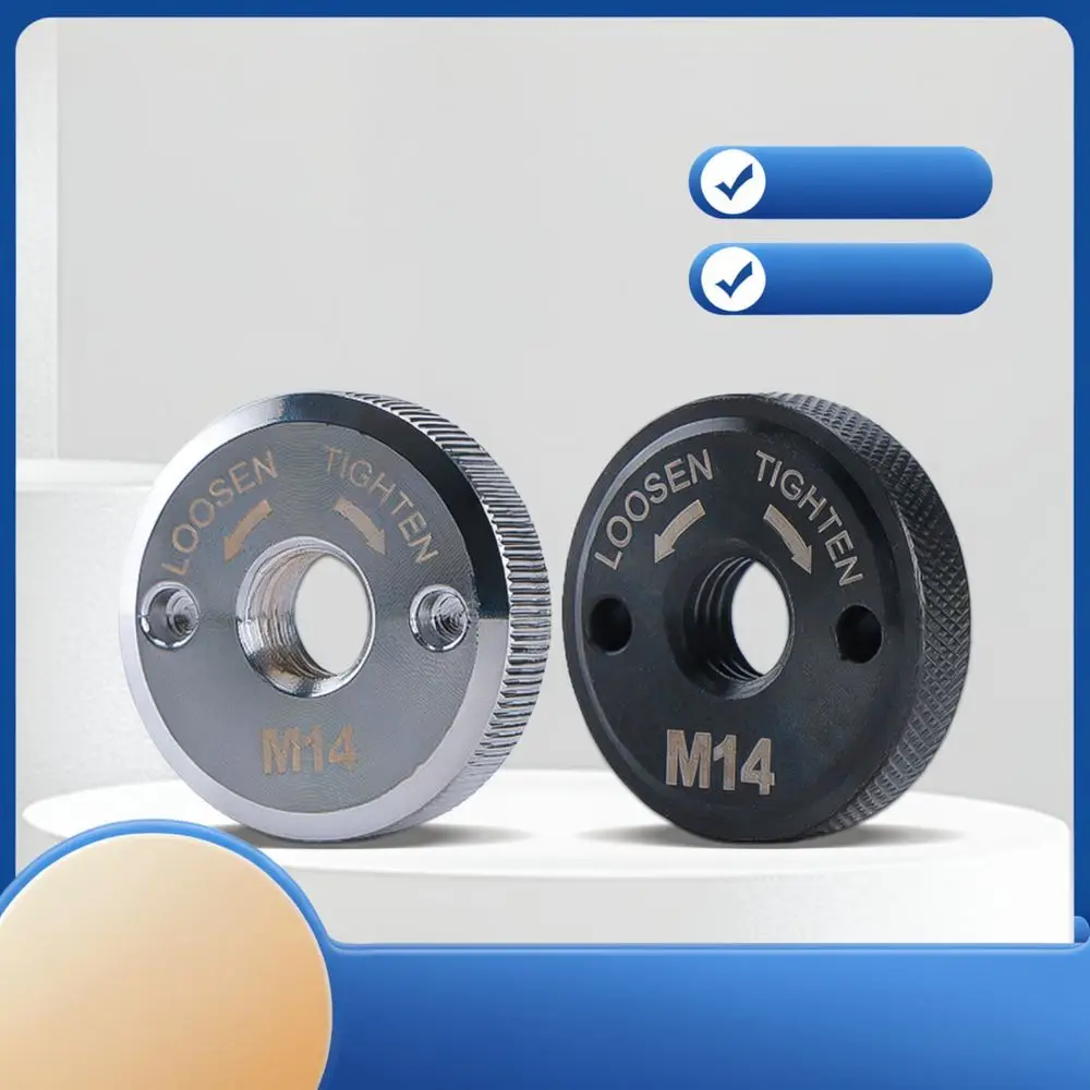 For For Yihuan M14 Chrome Steel Grinder Nut Quick Release Flange Plate Lock Accessory Durable Power Tool Fastener