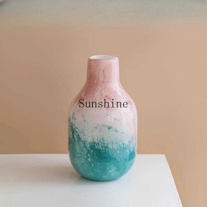 

Glazed vase ornament living room light luxury high-end glass creative art home decoration