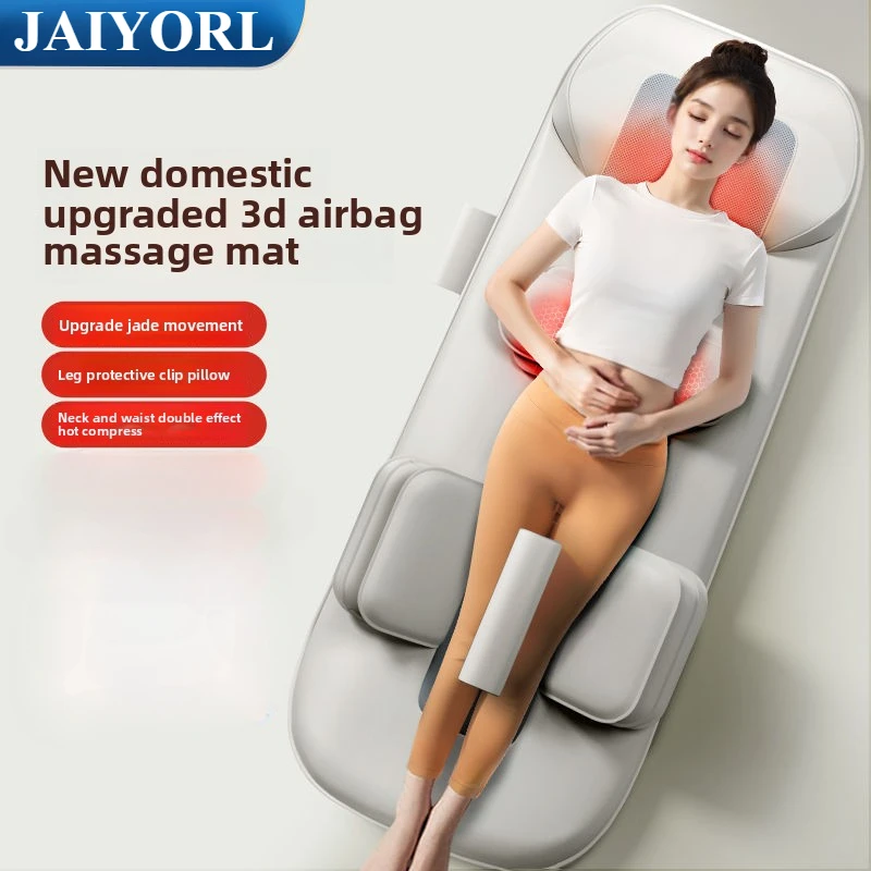 Full Body Massage Mat Mattress Electric Airbag Traction Lumbar Heated Kneading Neck Massager Vibration with Remote Controlle