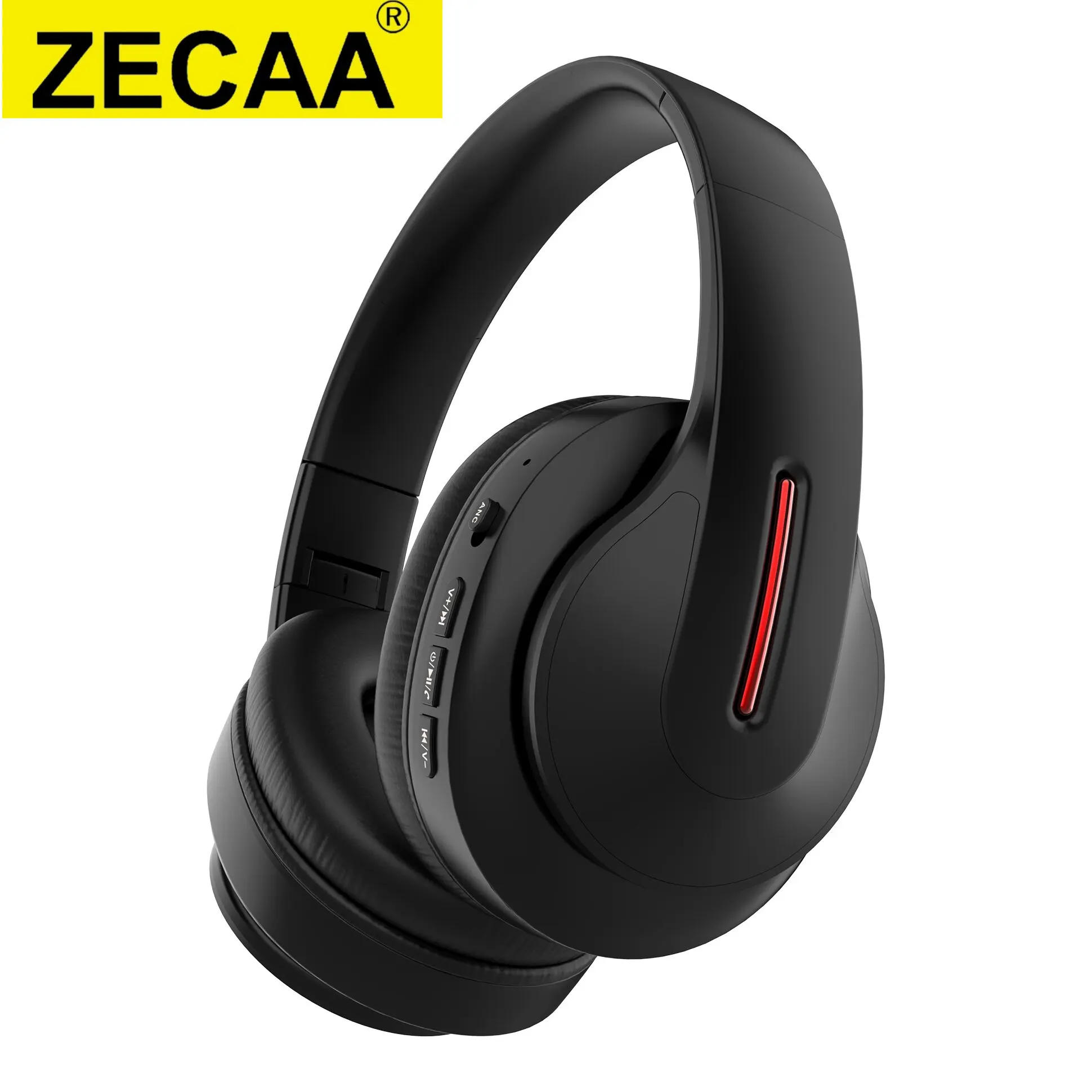 

ZECAA New Foldable ANC Bluetooth Wireless Bass Headphone 5.4 Head On Earphones Sport Video Game Bass Wireless Headphone