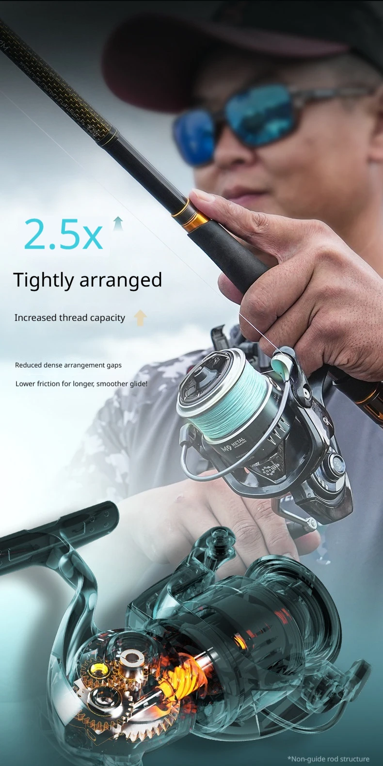 HASIDA M9 Spinnrolle, Vollmetall, Salzwasserbeständig, Weitwurf, Offshore-Boots-Jigging-Rolle, Hohe Kapazität, Profi-Ausrüstung – Detail 9