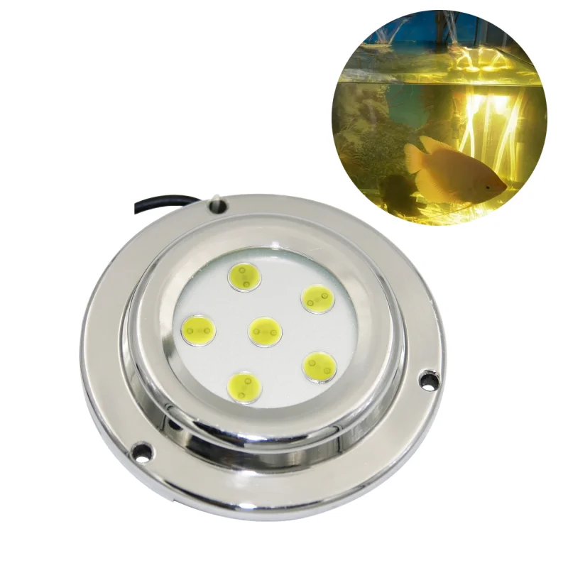 

6W LED Underwater Light Boat Lamp 316L Stainless Steel DC12-28V Blue Green Red Marine Yacht Docks Swimming Pool Lamp Piscina