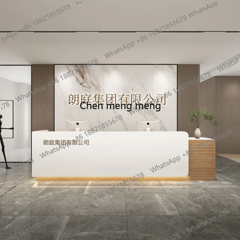 Medical Gym Reception Counter Dental Dentist Commercial Office Reception Counter Cashier Checkout Toonbank Receptie Furniture