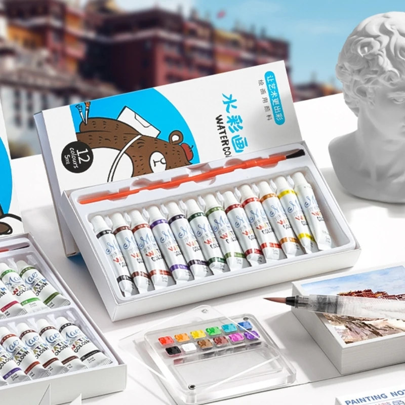 Travel Watercolor Sketch Pad with Paint and Palette Artist Watercolor Journal with 50 Shees 300GSM Watercolor Paper best sale