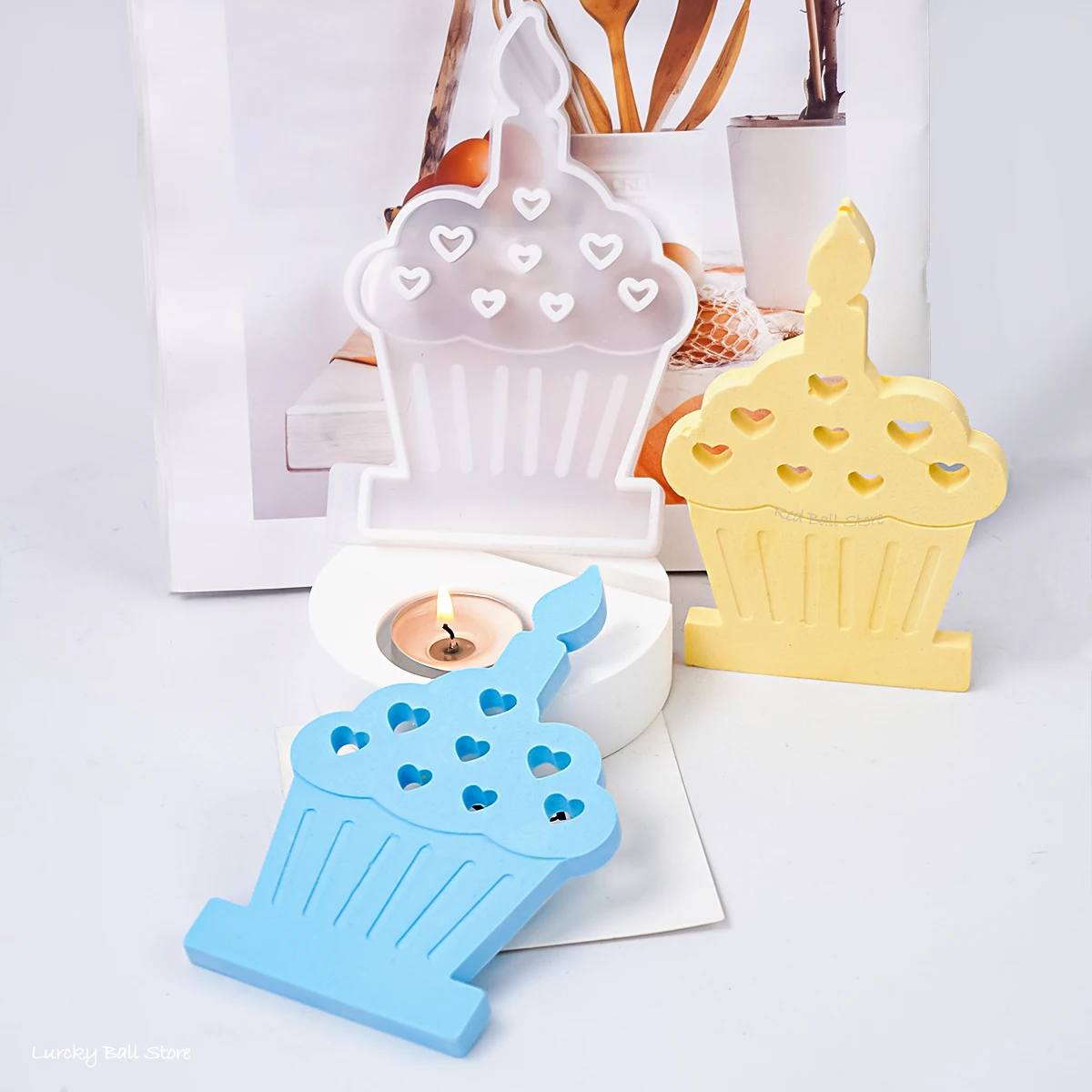 Moule en silicone Love Coussins Cake, moule en résine, porte-bougie en béton bricolage, moule d'avertissement, décor de cadeau d'anniversaire, outils d'escalade, ci-après, chandelier