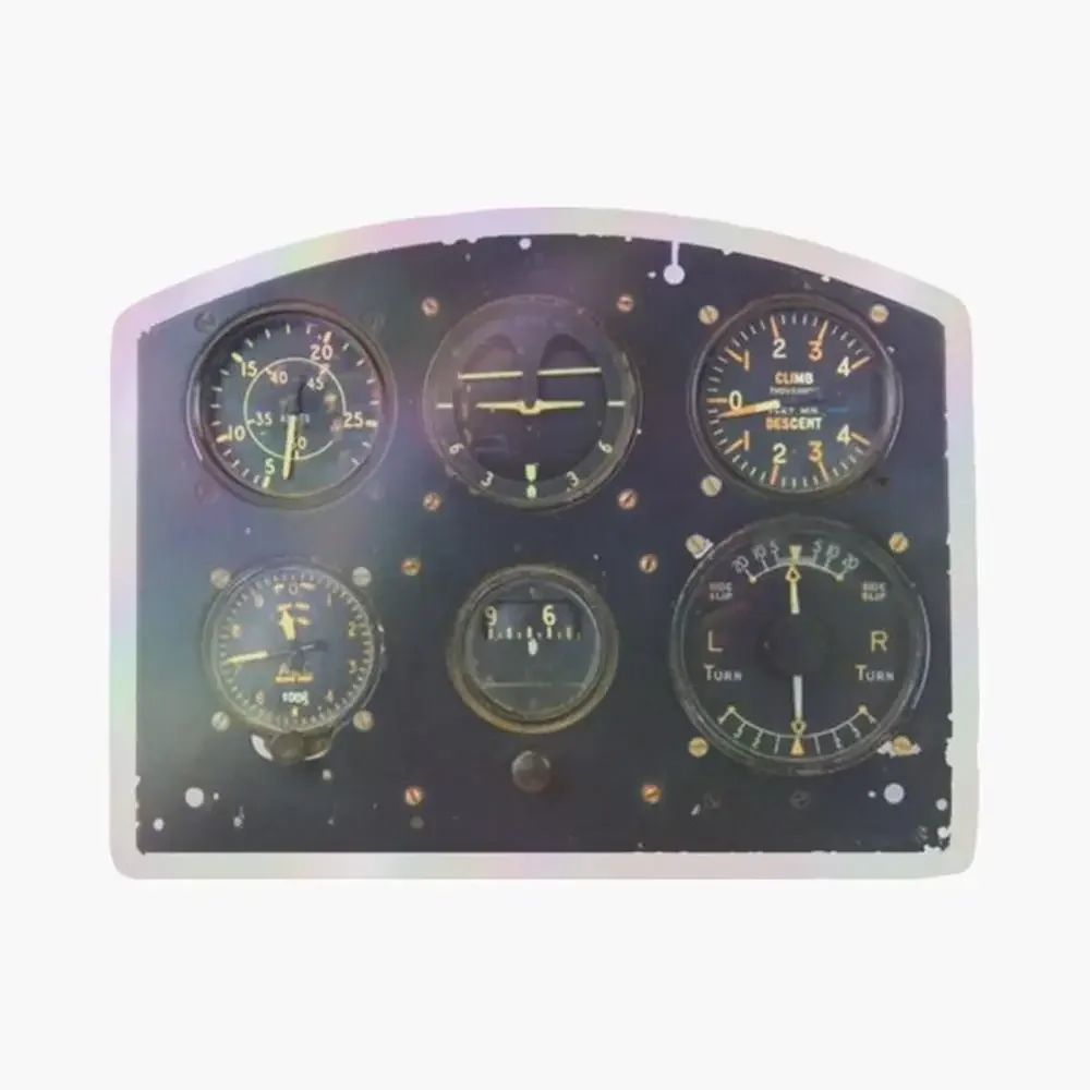

Standard RAF Blind flying panel Holographic Sticker for Laptop Decor Bedroom Car Cute Cartoon Art Fashionable Public Suitcase