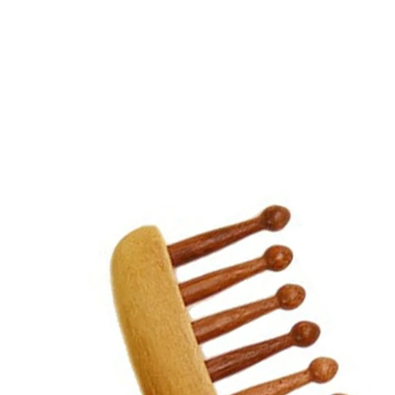 For Women Girl Straight Curly Hair Natural Garapa Wooden Comb Meridian Massage Anti-static No-snags Wide Tooth Comb