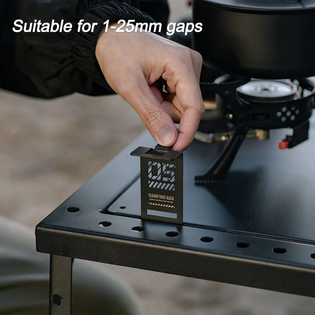 علبة الغاز معلقة هوك الفولاذ المقاوم للصدأ التخييم الغاز شماعات كليب المحمولة خزان الغاز السنانير لطاولة التخييم IGT #3