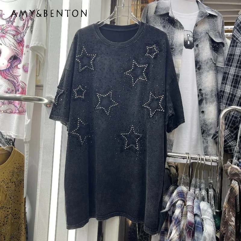 

2026 Spring New Korean Style Fashion Versatile Round Neck Short Sleeves T-shirt For Women's Loose And Slimming Casual Top Tshirt