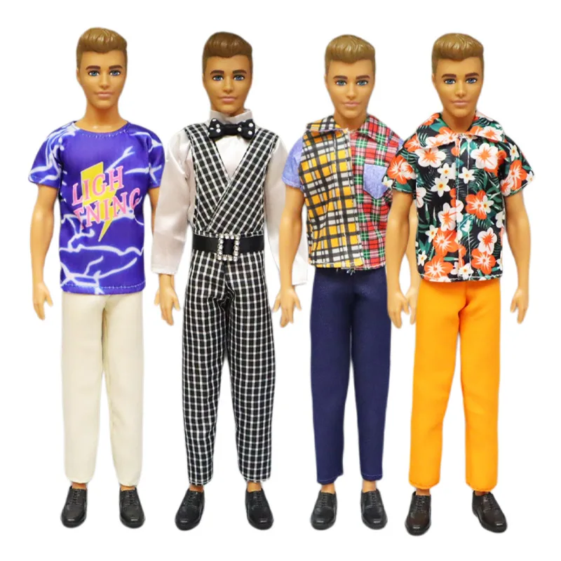 Ken Doll Clothes Sport Tops Pants Kawaii DIY Kids Toys Fashion Male Wear Mini Outfit For Barbie Lover Dressing Birthday Present