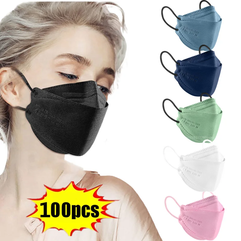 

ffp2mask Fish Mask KN95 Mascarillas FPP2 Adult Morandi FFP2mask 4 Layer FFP2 Approved Face Masks FFP2 Respirator Masque FFP2