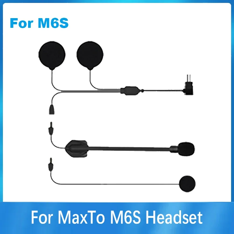 

For Maxto M6S Accessories Headphone Microphone 2 In1 Earphone Suit Motorcycle Full/Face Helmet Intercom