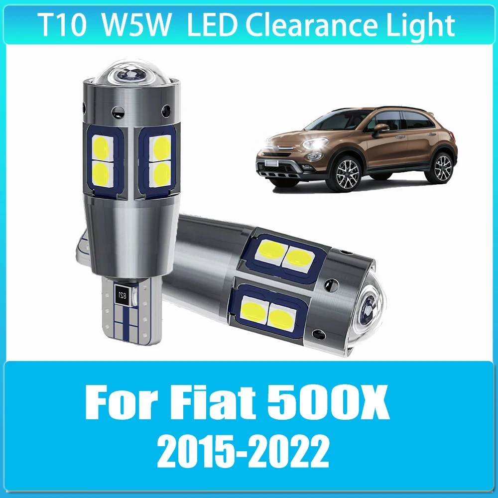 

2 x T10 W5W Clearance Lamp CANbus Width Light Bulb Super Bright for Fiat 500x 2015 2016 2017 2018 2019 2020 2021 2022