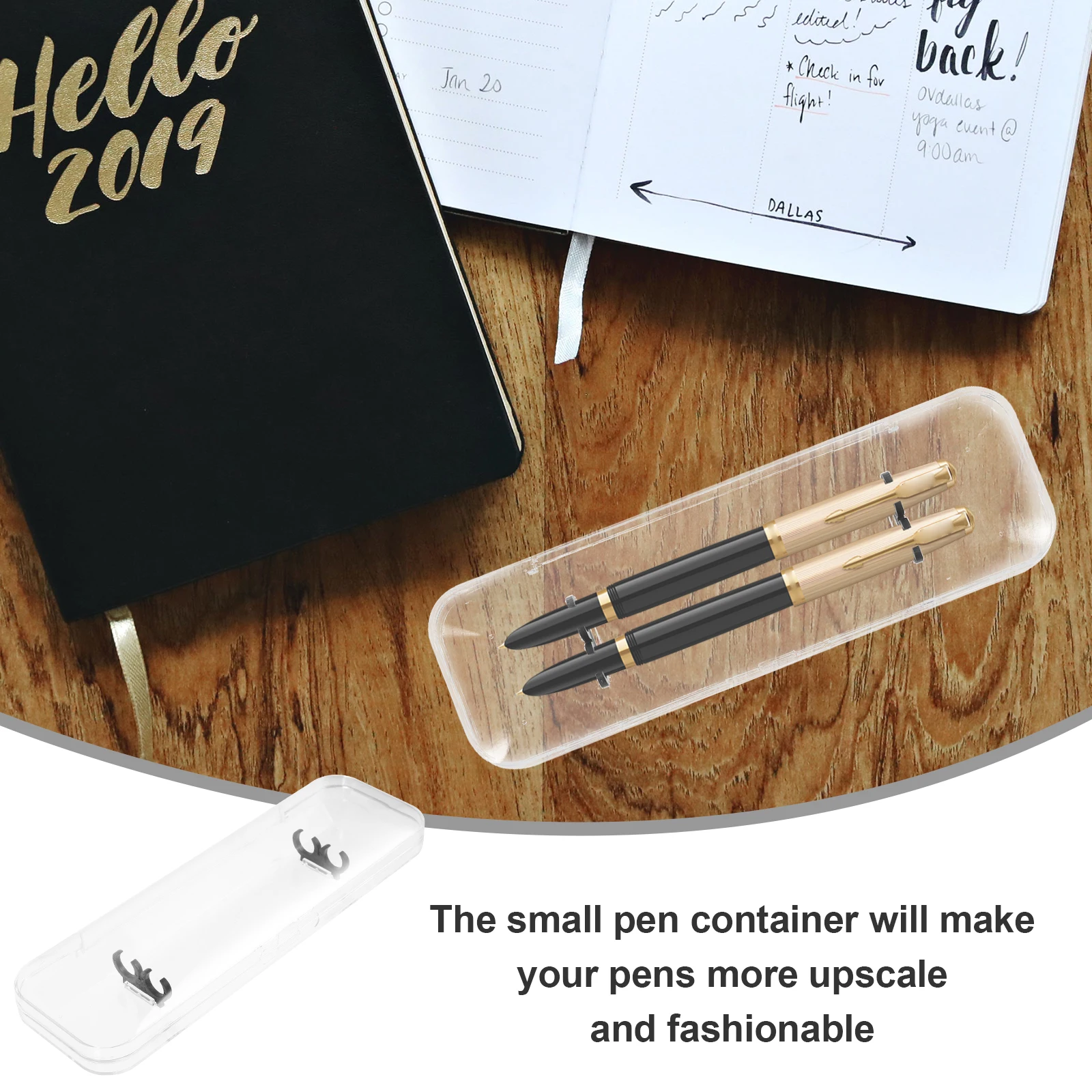 

4 Pcs High Transparency Pen Case Travel Holders Plastic Clear Storage Containers