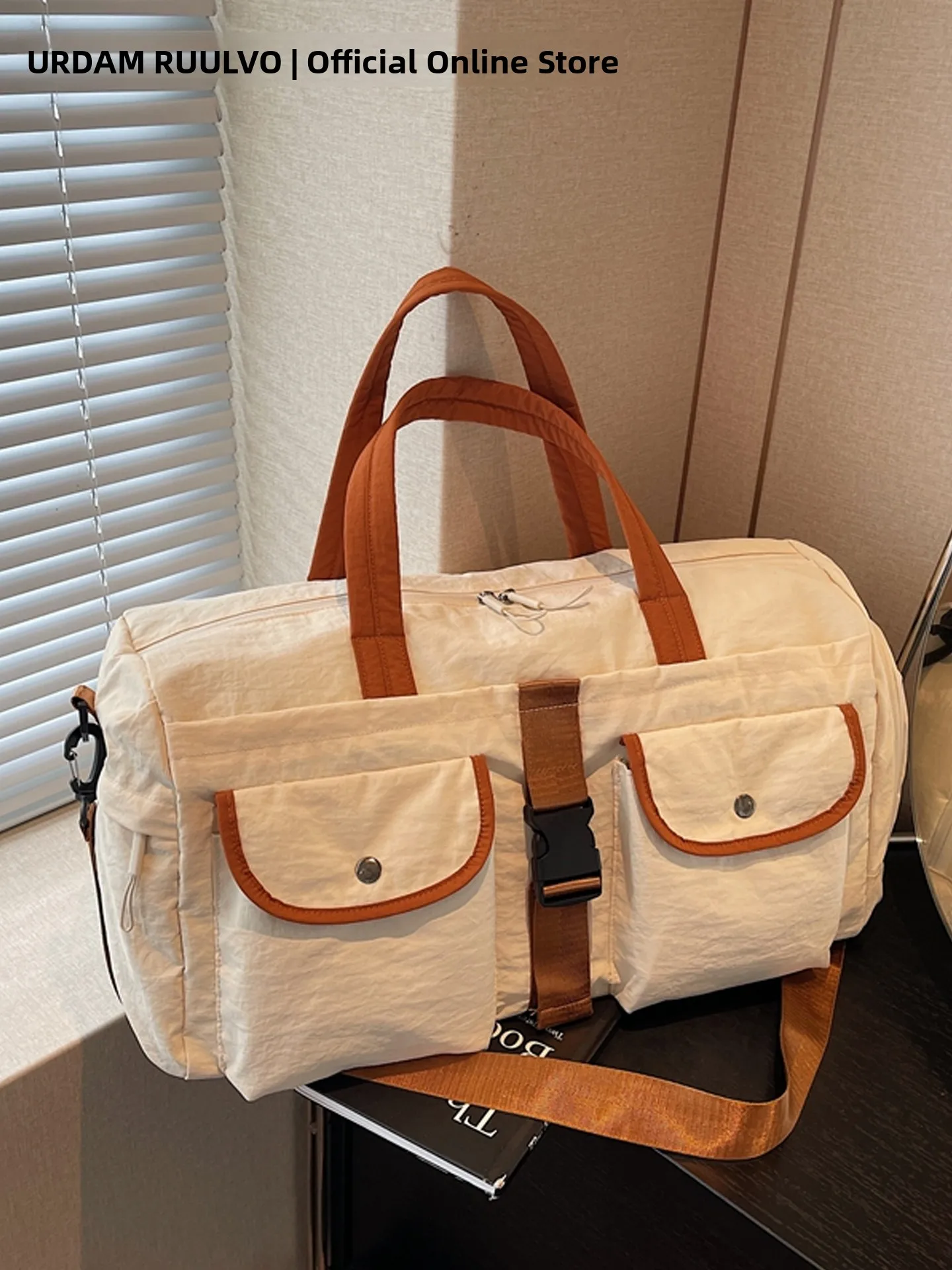 ur-ファッショナブルなトラベルバッグ-レディース-ハンドヘルド-短期旅行-ジムバッグ-ウェット＆ドライ分離-大容量-出張用荷物バッグ