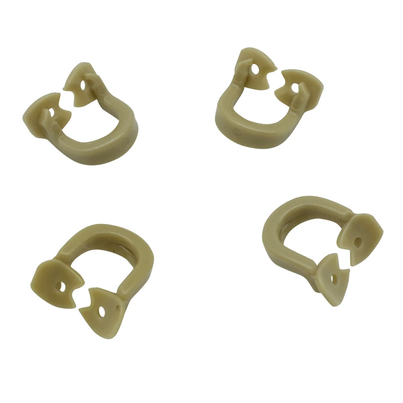 4pcs/set Dental Rubber Dam Clamps For Molar Teeth Resin Material Dentist Tools Autoclavable 134℃ Rubber Barrier Clamps Dentist