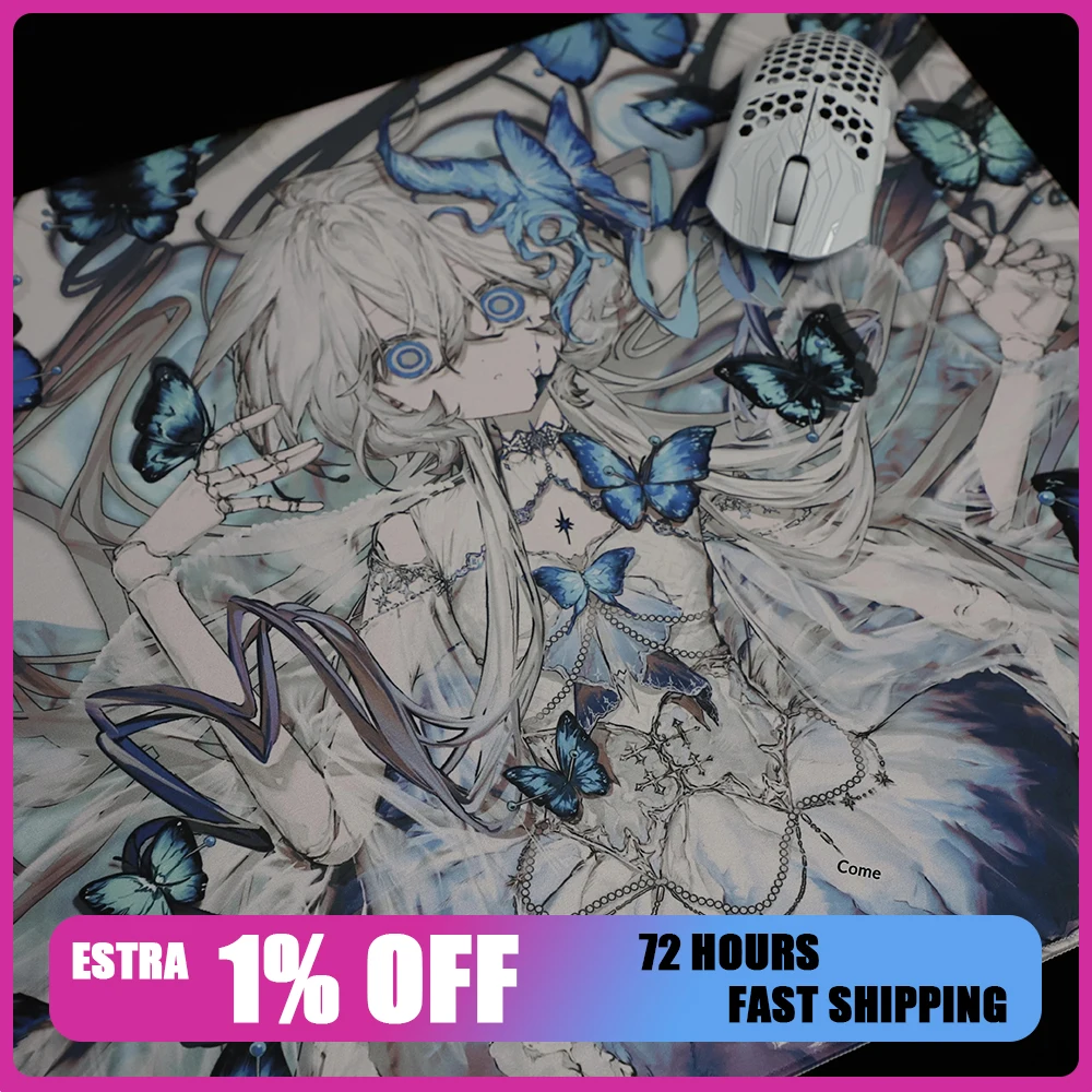 Nemvira Skeleton Butterfly Mouse Pad Neutral Smoothness Mousepad Be Non-Slip Soft Rubber Base Moisture Proof PC Accessories Gift