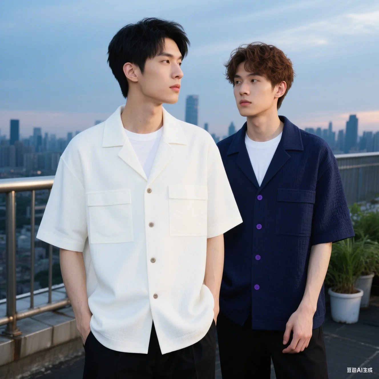 

Мужская рубашка-кардиган с короткими рукавами, повседневная однотонная куртка с лацканами и двойным карманом, дышащая свободная мужская одежда большого размера