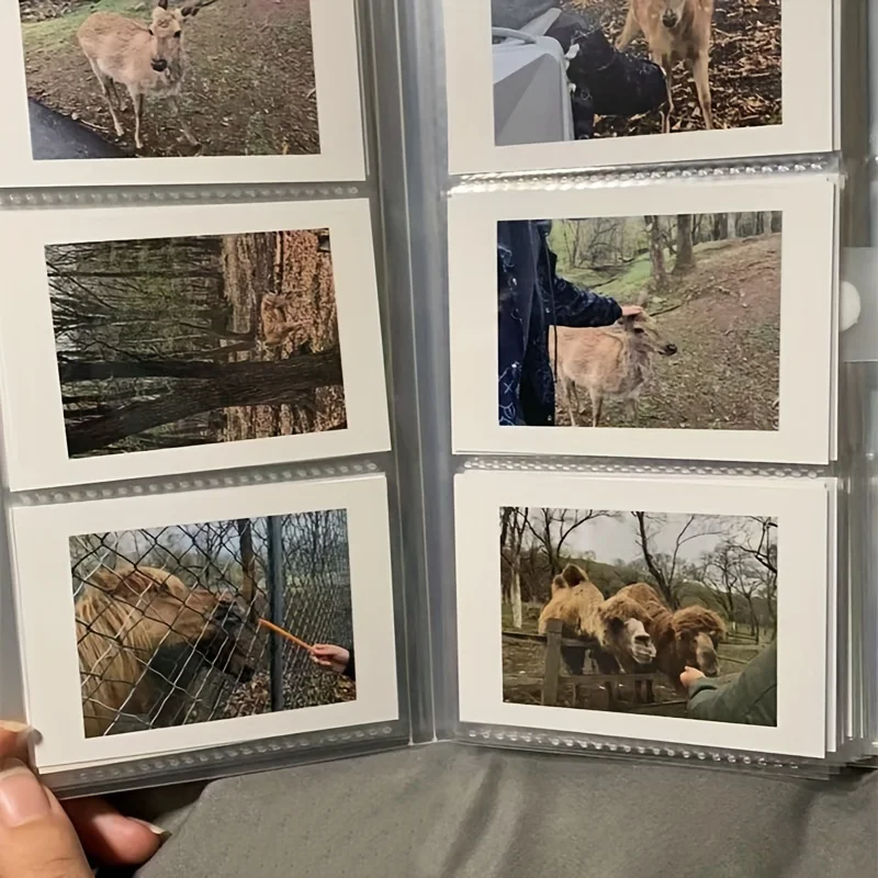 ألبوم بطاقات بسعة كبيرة 3 بوصات 240 بطاقة - منظم صور مع بطاقات قابلة للجمع بتصميم 3 شبكات - تخزين للمنزل أو المكتب أو السفر #4