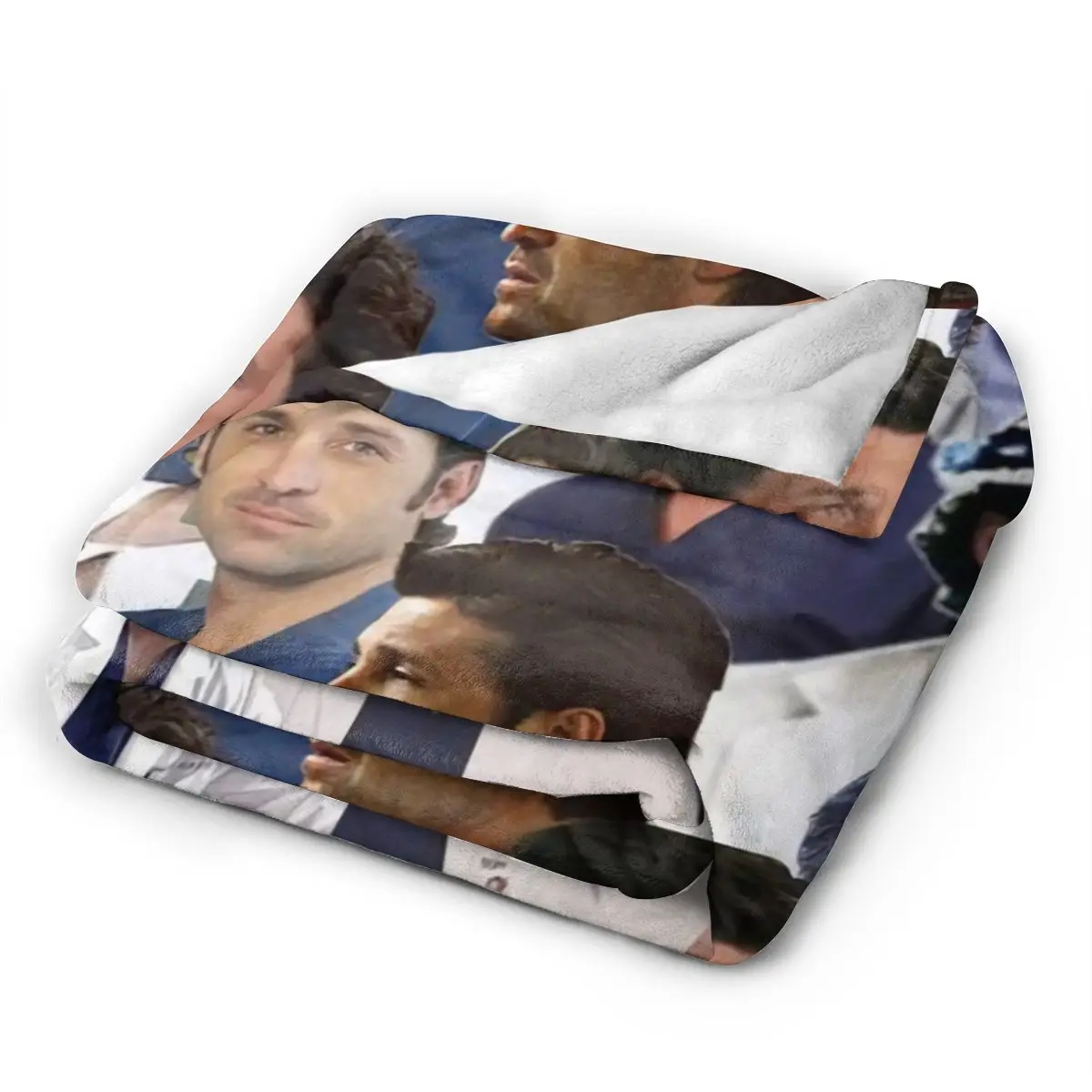 Patrick Dempsey Photo Collage An Ultra-Soft Micro Fleece Blanket