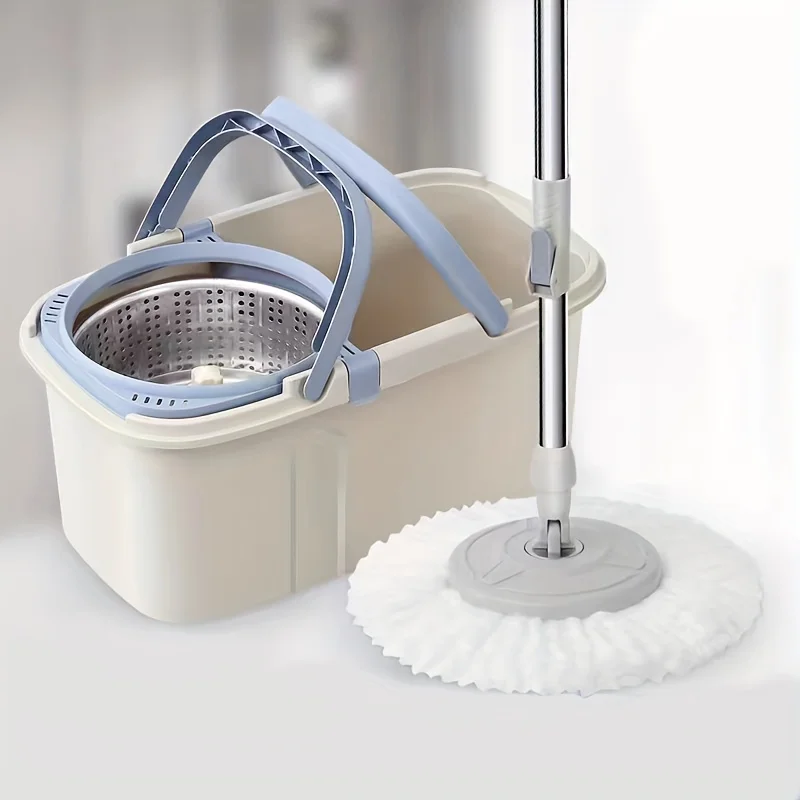 

1 Set, Household Spin Mop And Bucket Set, Household Rotating Floor Mop, Hands-free Wash Mop, Dust Removal Mop, Dry And Wet Use,