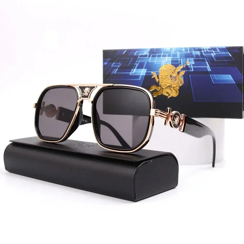 

New Independent Brand Classic Fashion Metal Sunglasses for Men and Women Outdoor Travel Fishing Head Decorative Sun Glasses