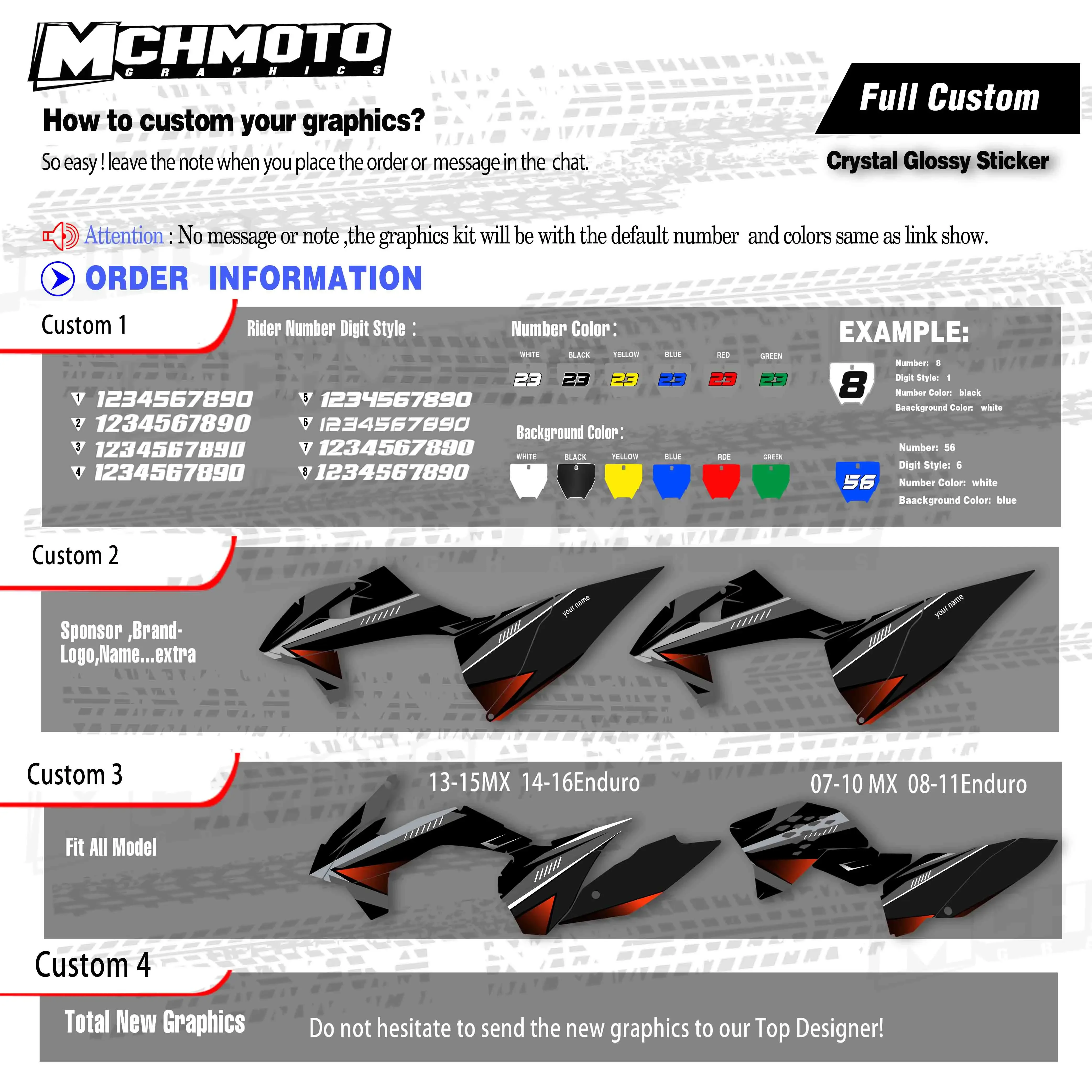 

Комплект наклеек Grapghics на заказ для мотоцикла