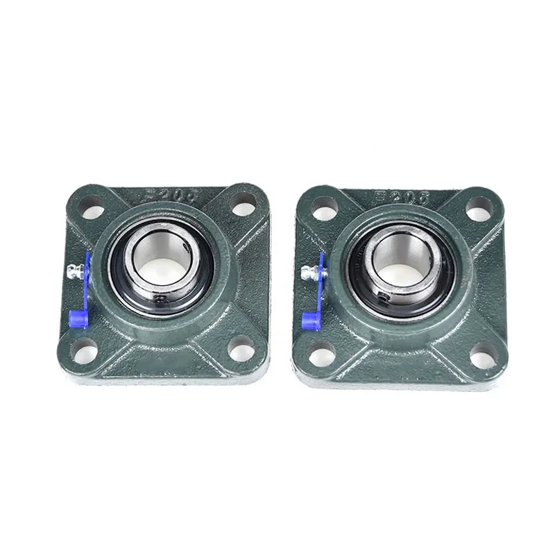 1PCS UCF201/UCF202/UCF203/UCF204/UCF205  Housing 4 Bolt Mounted Bearing Bore Square Flange Pillow Block