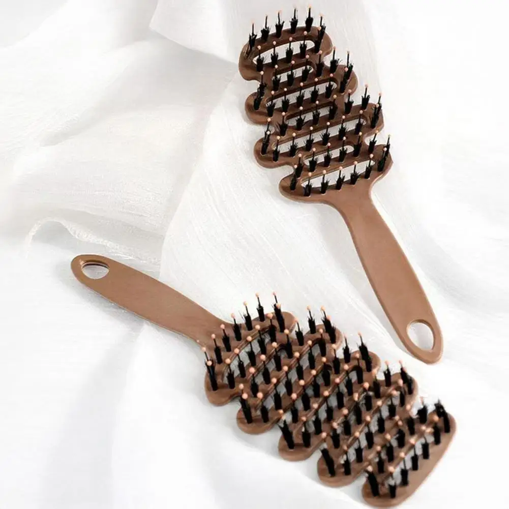 

1/2Pcs Boar Bristle Hair Brush Scalp Massage Reduce Frizz Static Nursing Comb Hair Growth Natural Luster Hair Care Comb