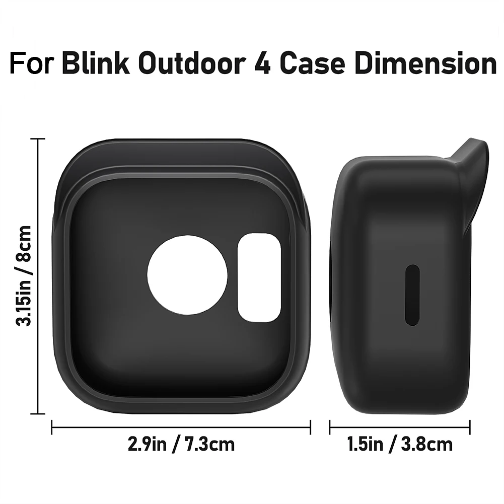 

Weatherproof Silicone Protective Case with Hat Brim Silicone Case Cover Camera Housing Dustproof for Blink Outdoor 4 (4th Gen)