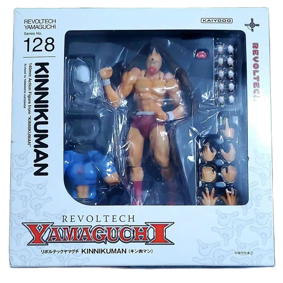 Original Kaiyodo Yamaguchi Style 128 Muscle Man Kinnikuman Wrestler Devil Action Figure Model Toys16CM Collection Ornament Gift