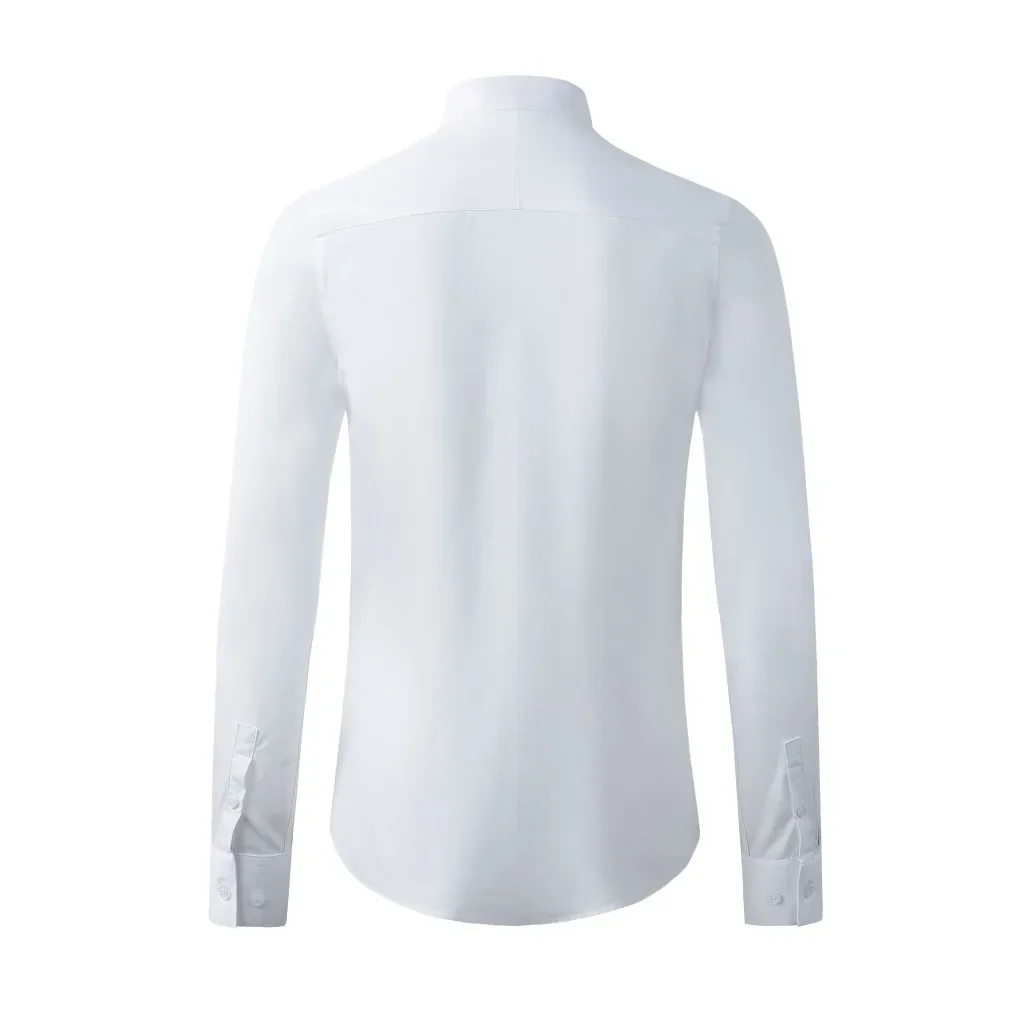 Autumn and winter European and American style gold crown badge long sleeved men\'s shirt trendy brand shirt