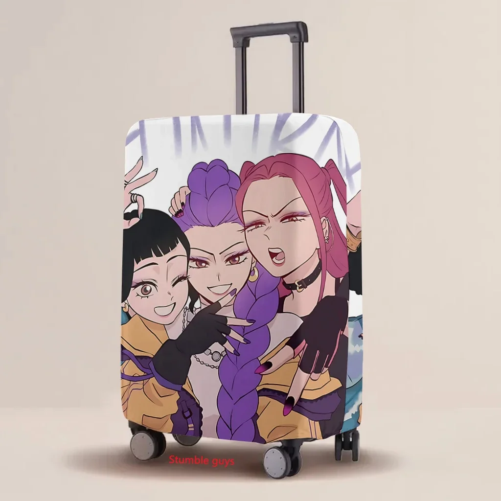 

Kpop Demon Hunters Cartoon Luggage Cover Elastic Protective Case Travel Accessories For Suitcase​
