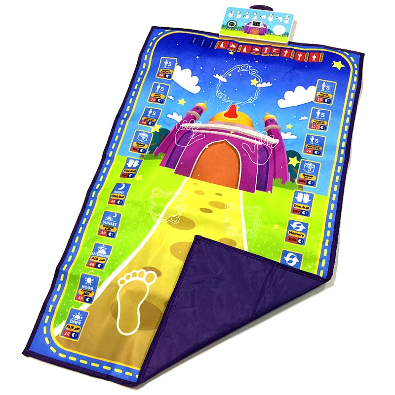 Alfombra educativa de oración parlante, alfombra interactiva musulmana para niños, alfombra islámica, altavoz Musallah electrónico, regalo islámico para niños