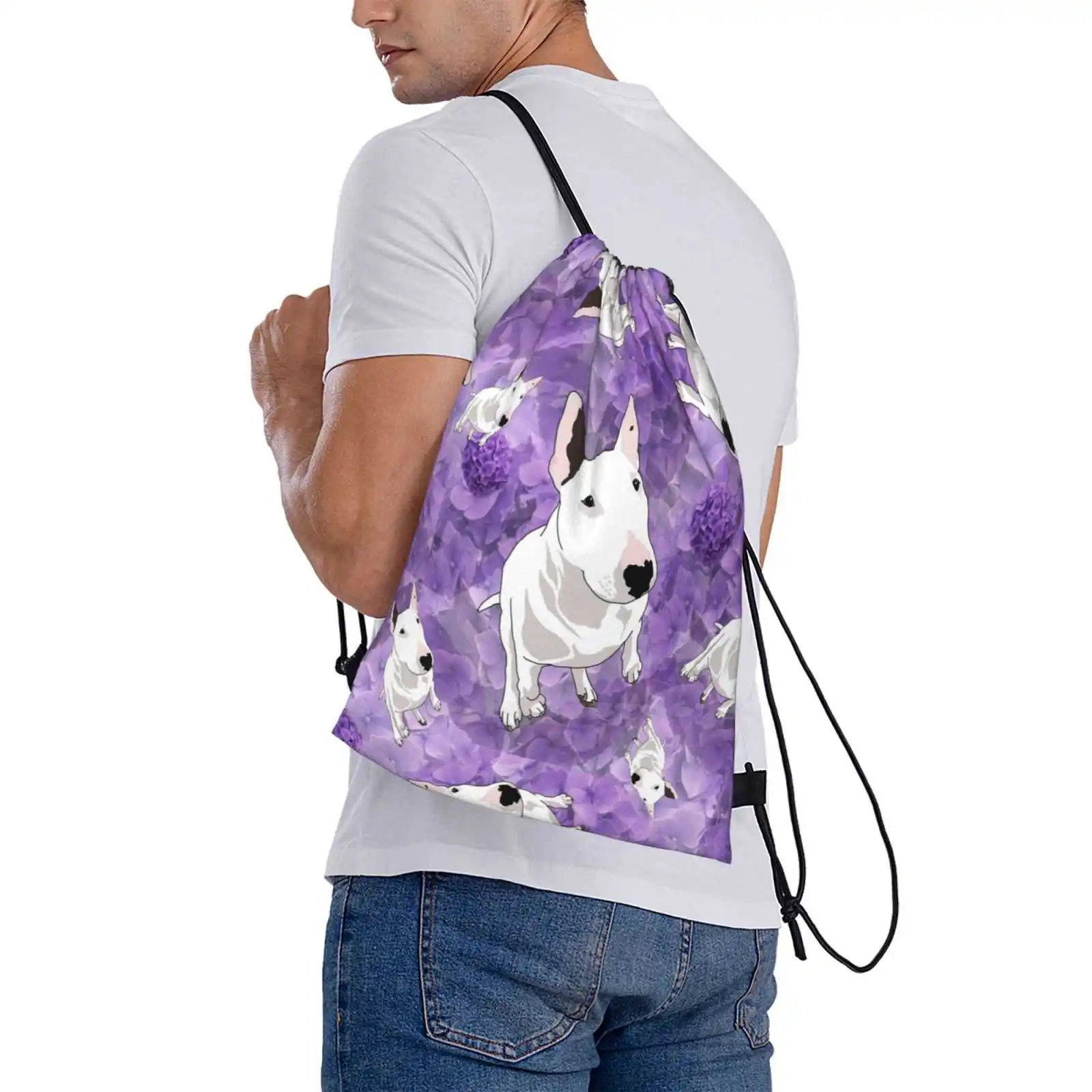 Phoebe Juniper Teen College Student Backpack Laptop Travel Bags Emilydevineart Dog Dogs Bull Terriers English Bull Terrier Ebt