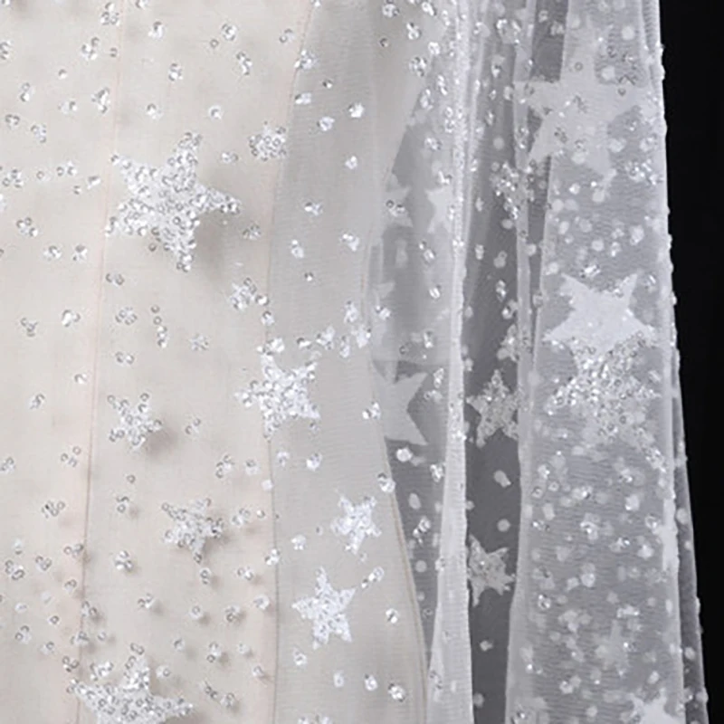 Gold Silver Glitter sequin star Tulle fabric wedding dress fabric diy children's clothing costume costume fabric veil material - Image 5