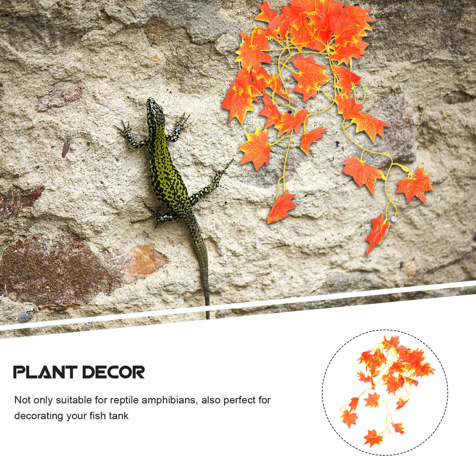 

1 set Simulated Vine Plant Reptile Box Decor For Terrarium Fake Plants Reptile Tank Accessories Gecko Cage Supply