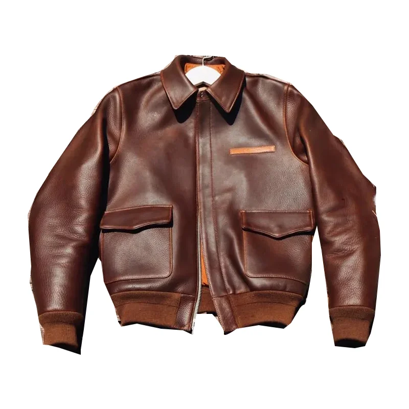 

2022 Fashion Leather jacket Fashion bomber jacket men's team leather leather jacket