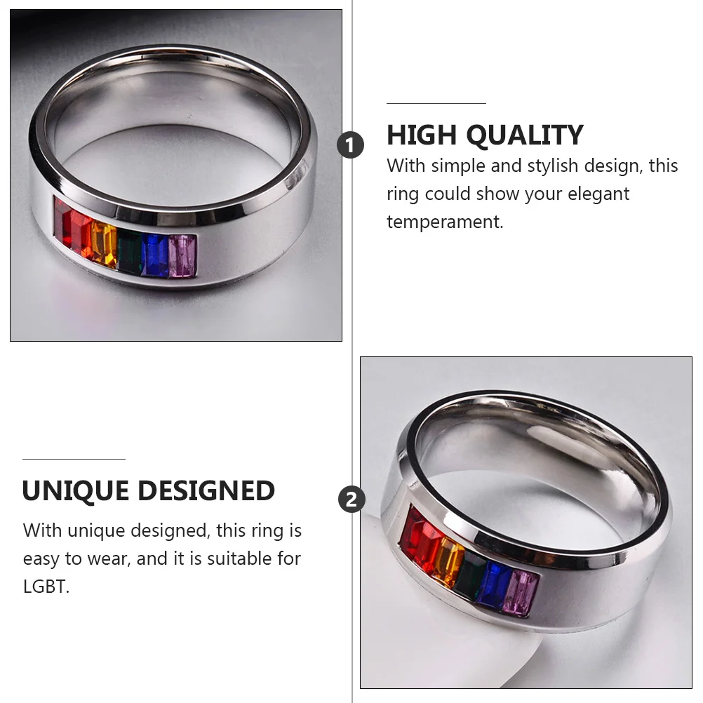 

The Ring Finger Jewelry Chic Accessory Stainless Steel Decoration Stylish Gay Pride Creative Gift Man